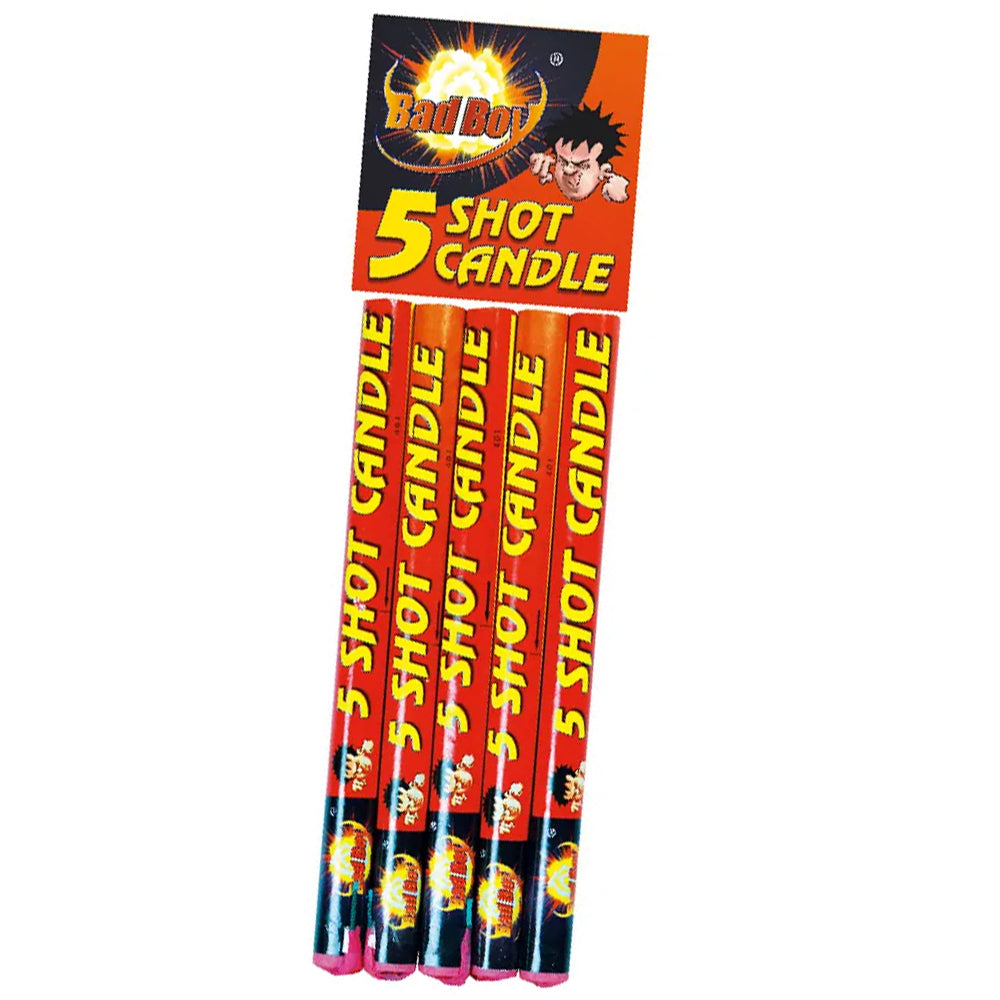 Bad Boy 5 Shot Roman Candles London Fireworks Shop