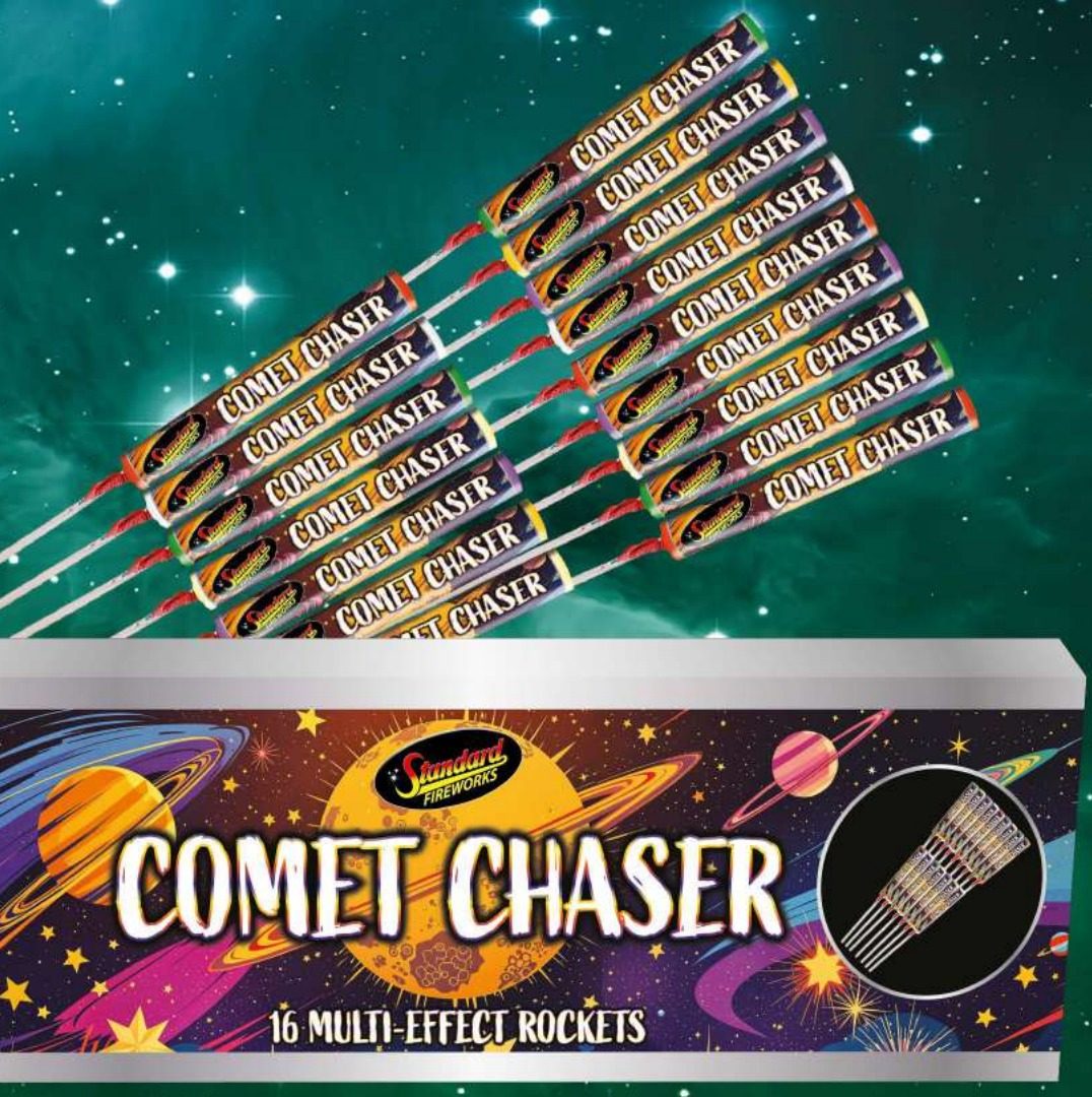 Comet Chaser 16 Rocket Pack fireworks London