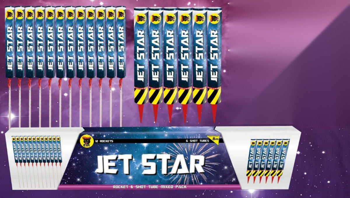Jet Star Rocket and Shot Tube Mixed Pack fireworks London