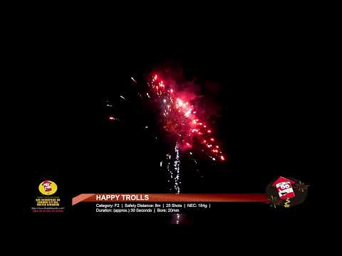 Happy Trolls 25 shots Barrage Cake