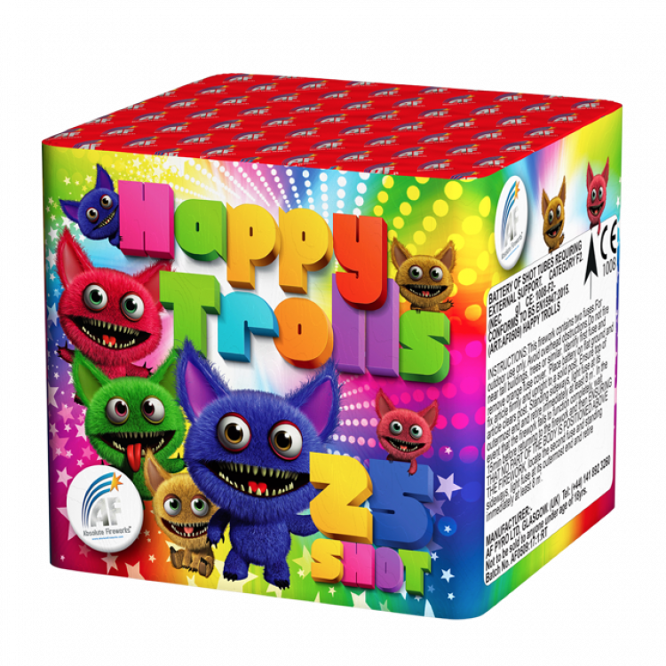 Happy Trolls 25 shots Barrage Cake