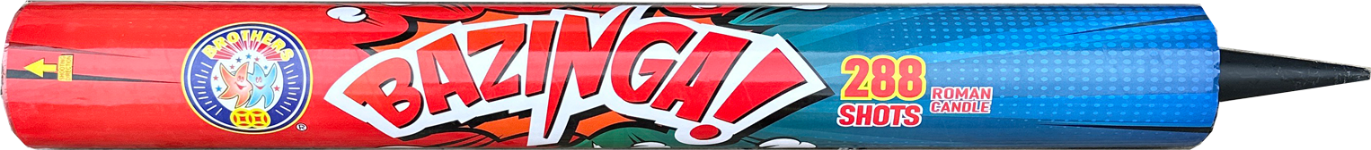 Bazinga Gatling Gun 288 Shots Roman Candle