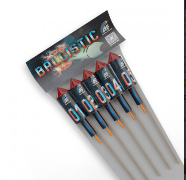 London Fireworks | Ballistic Rockets 5-Pack