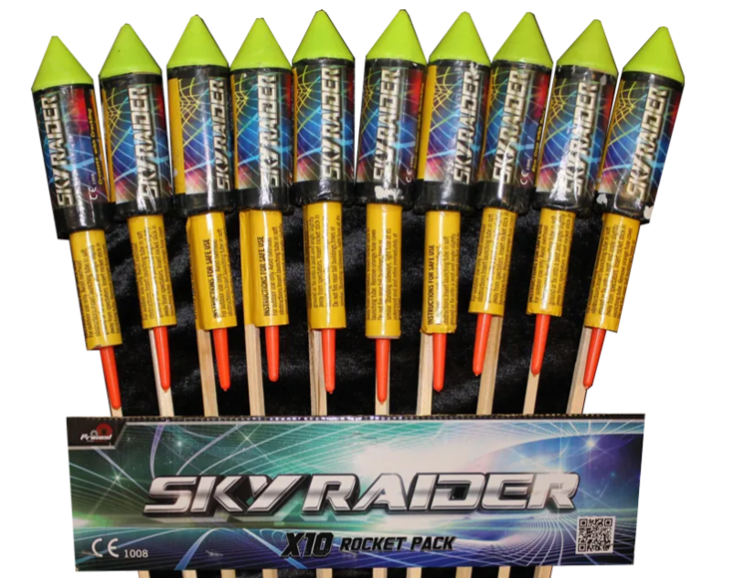 Sky Raider Rockets 10 Pack
