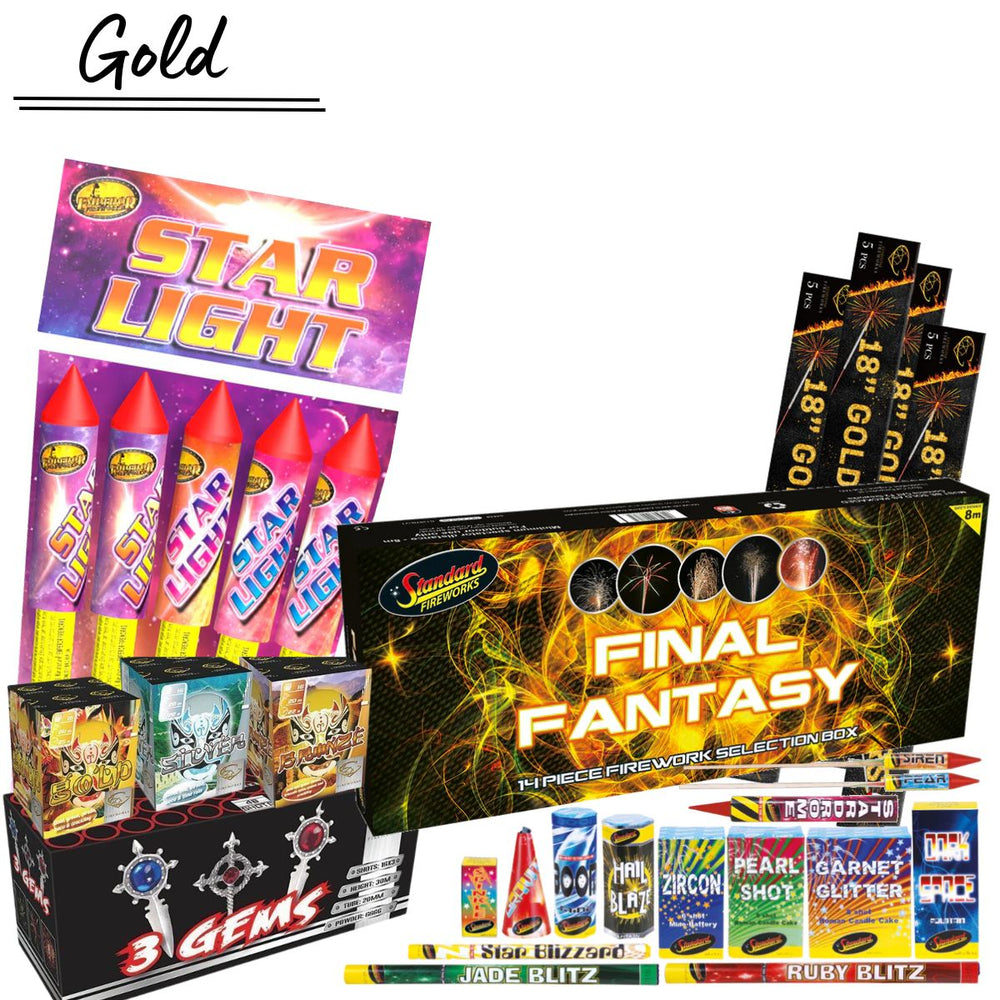Special Event Bundle Gold (7 Fireworks) | London Fireworks