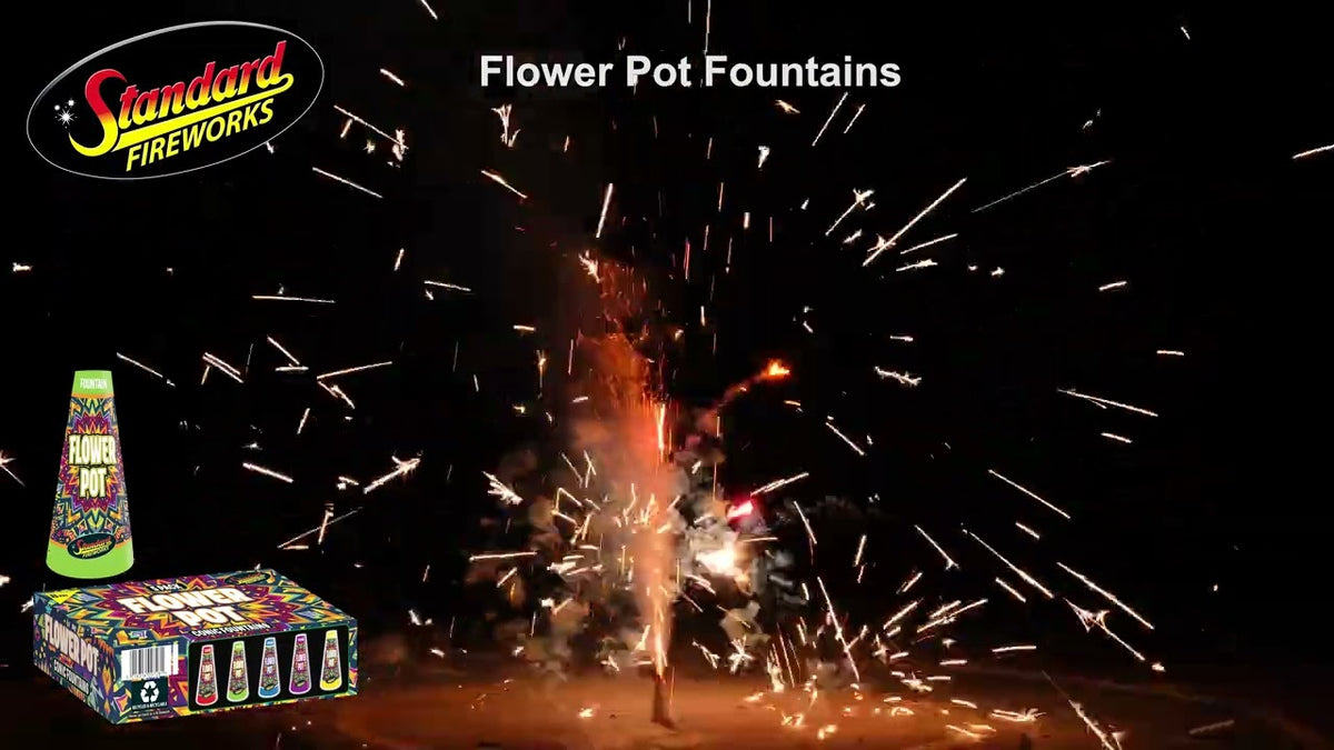 Flower Pot Fountains – Standard Fireworks