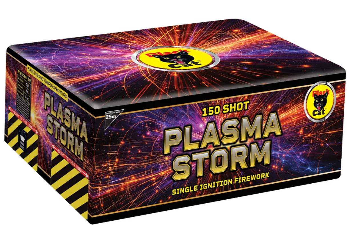 Plasma Storm 150 Shot Single Ignition Barrage Cake