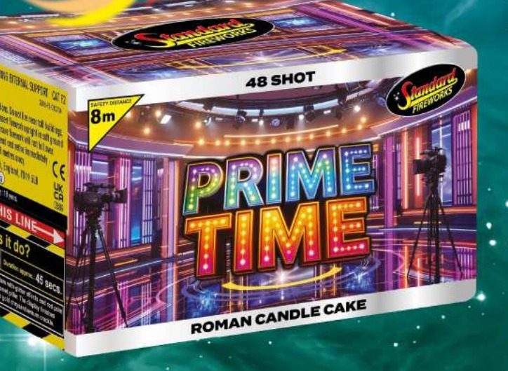 Prime Time 48 Shot Roman Candle Cake fireworks London