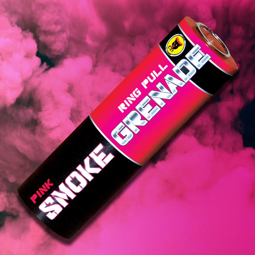 Ring Pull Smoke Grenade - Pink