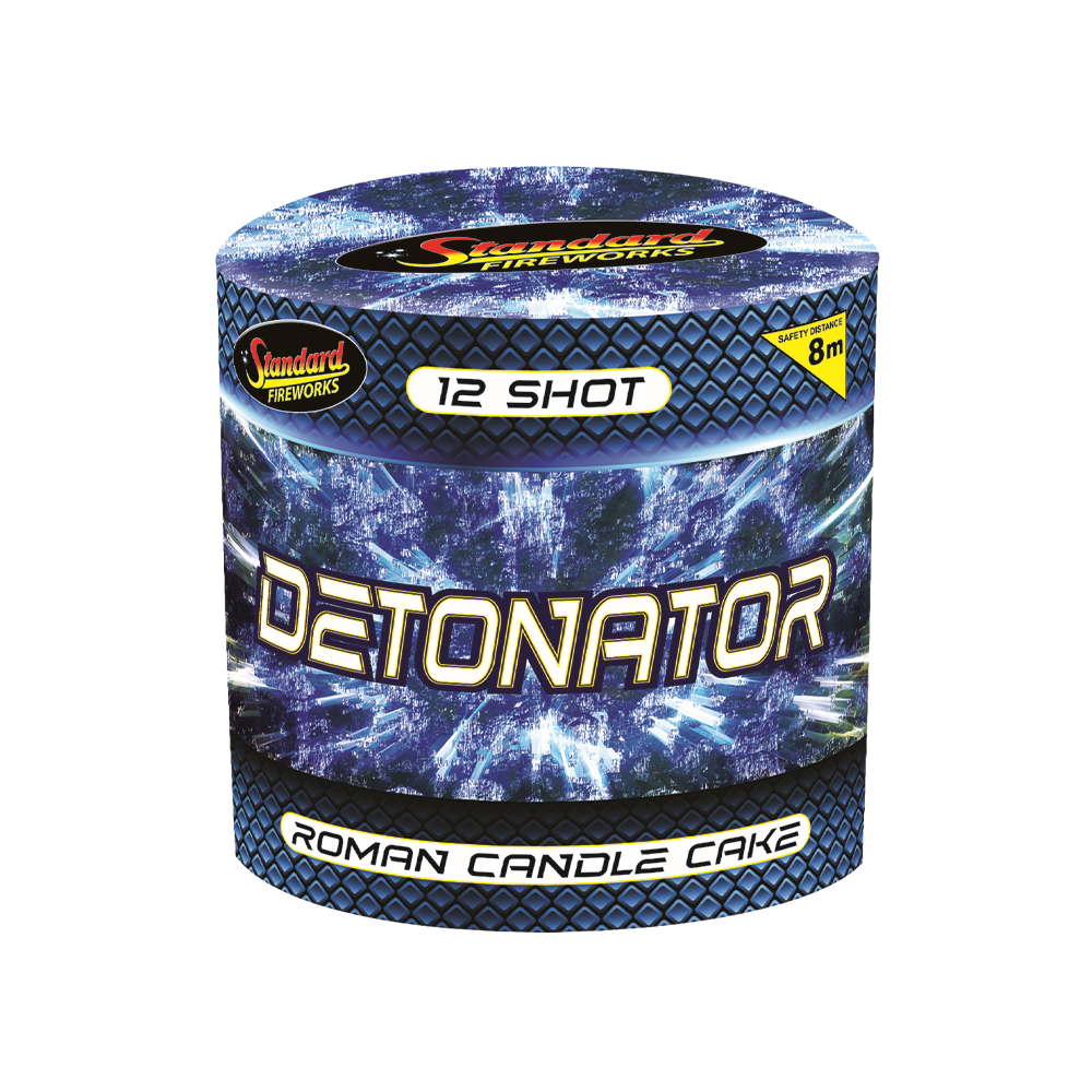 DETONATOR 12 Shot Roman Candle Cake