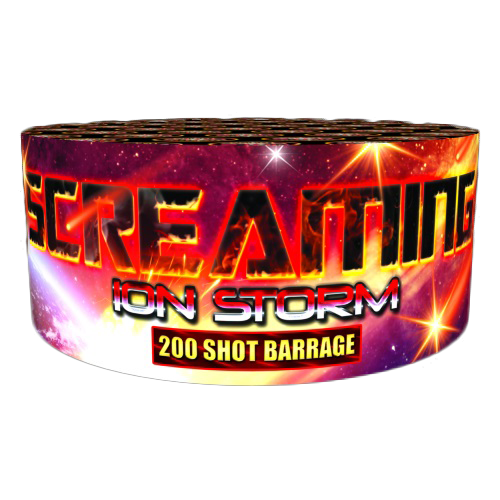Screaming Ion Stream 200 Shot Barrage Cake