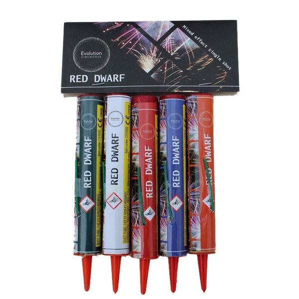 Red Dwarf Shot Tubes (5 PACK) Roman Candles