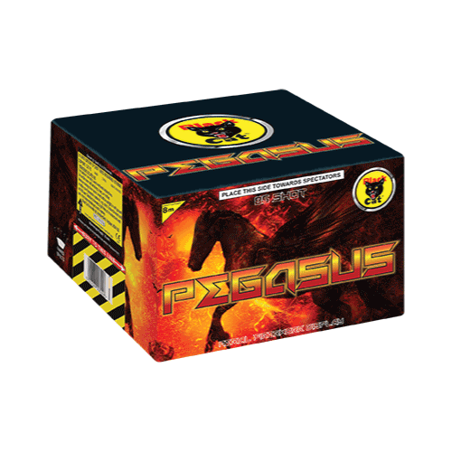 Pegasus Roman Candle 85 Shot Barrage Cake